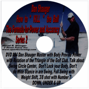 Book cover of Dan Shaver's golf instruction series with golf imagery and instructional text.
