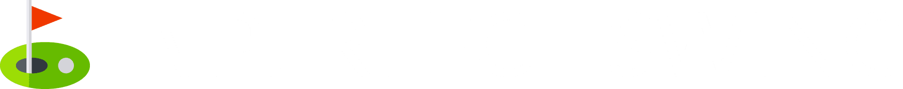 Close-up of white letters on a green background.