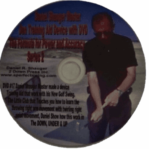 A CD with text and an image of a man pointing at the ground.